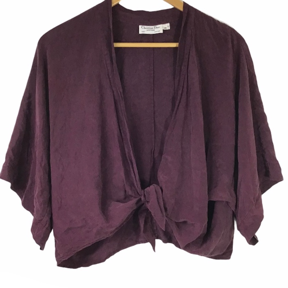 CHRISTIAN DIOR Vintage Silk Cardigan